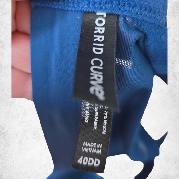 Torrid Curve 40DD XO Plunge Push-Up Bra – Teal Leopard Print - Picture 7 of 7